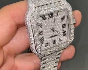 Moissanite watch | diamond watch | iced out watch | hip hop watch | luxury watch | iced out | automatic watch | watches for men | watch