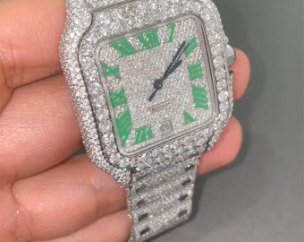 Reloj Moissanite / reloj de diamantes / reloj helado / reloj hip hop / reloj de lujo / helado / reloj automático / relojes para hombres / reloj