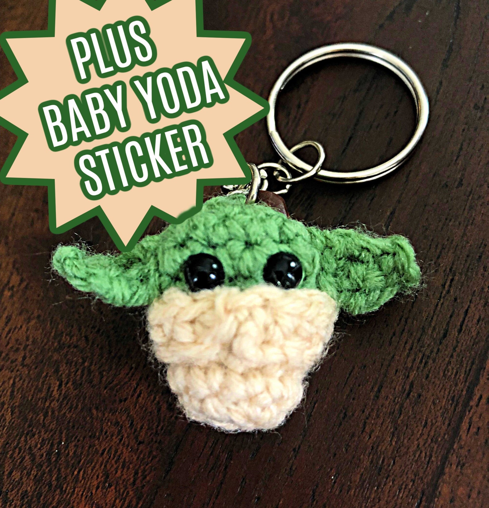 Mini Crochet Baby Yoda Keychain the Child Plus Mandolorian Etsy