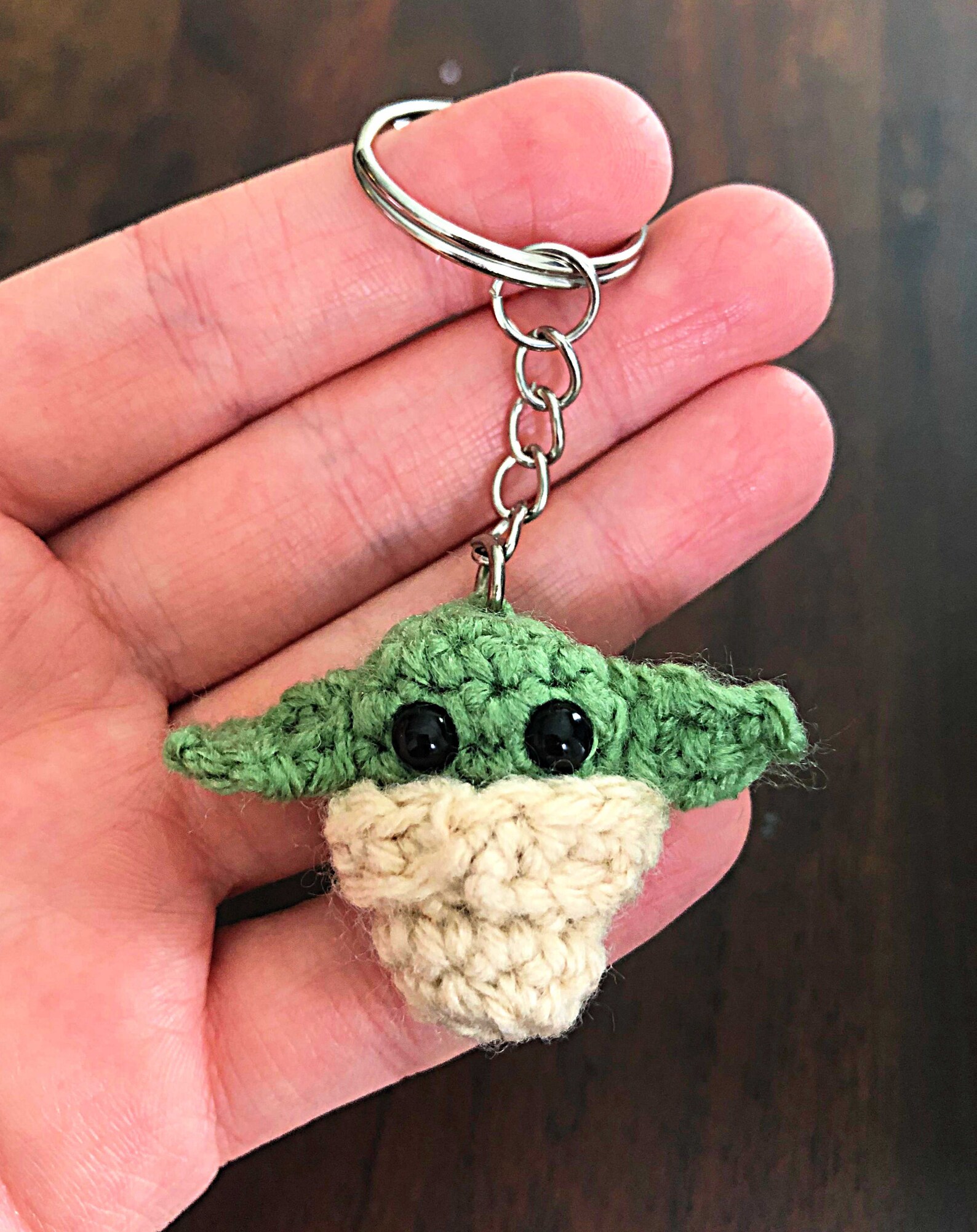 Mini Crochet Baby Yoda Keychain the Child Plus Mandolorian Etsy
