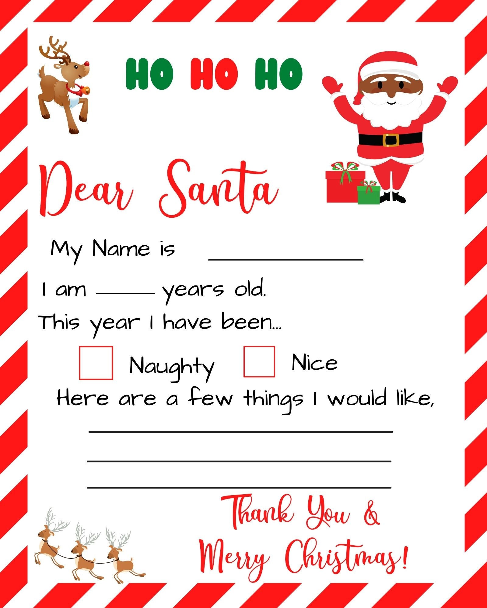 Dear Santa Printable Letter Christmas Eve Note for Santa  Etsy 日本