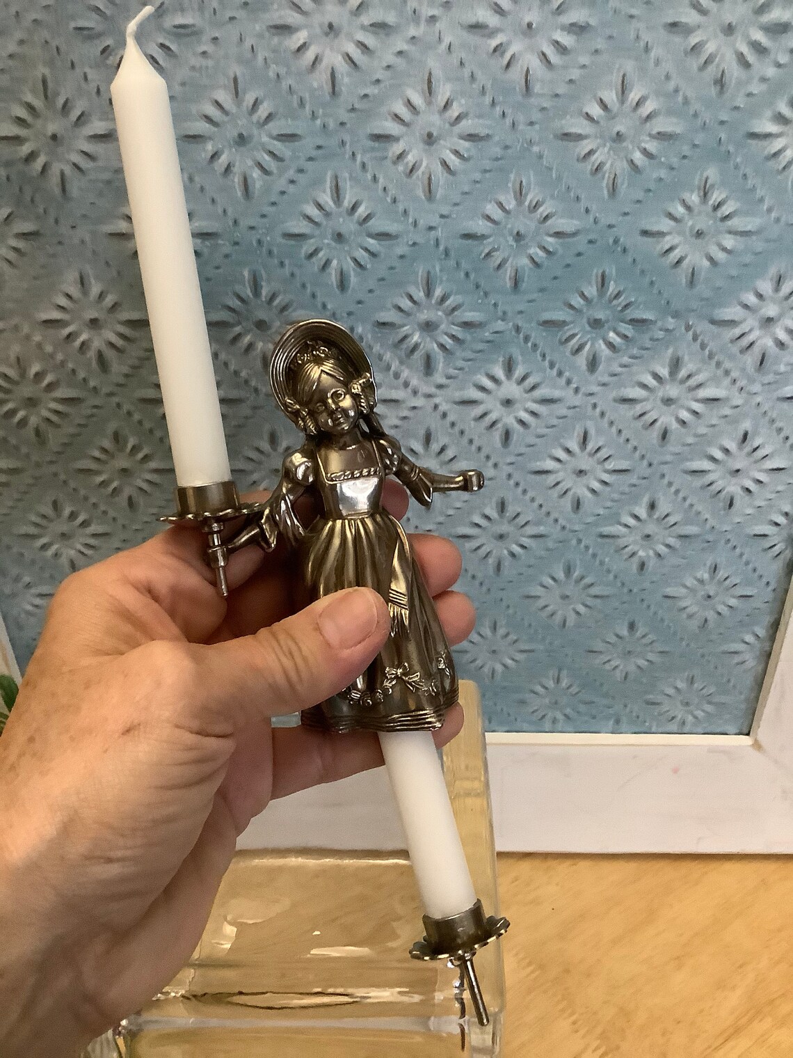 Vintage Little Girl Candle Holder & Snuffer Etsy