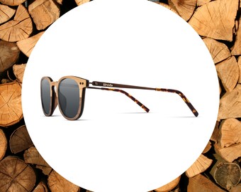 Woodie rosewood maple walnut square, wooden sunglasses and stainless steel. polarized lenses men women