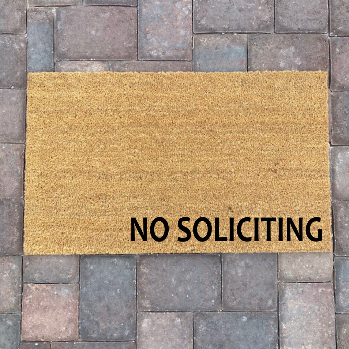 Mat No Soliciting Doormat Housewarming Gift Modern Etsy
