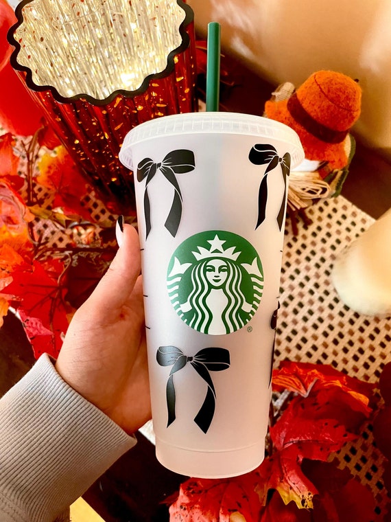 Black Bow Starbucks Cup, Vanilla Aesthetic, Reusable Starbucks Cup, Ballet  Core, Coquette Starbucks Cup, Preppy Starbucks, Halloween Gift - Etsy