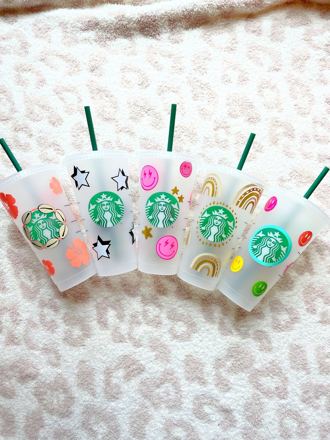 Starbucks Cup Sale, Lightning Bolt Smile Face Starbucks Cup, Reusable ...