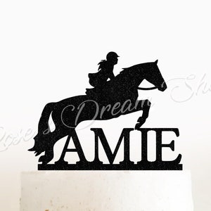 Cowgirl Birthday, Custom Happy Birthday Cake Topper, Girl Birthday Party, Horse Decor, Horse Cake Topper, Horseback, Horse Birthday, Vintage