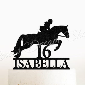 Cowgirl Birthday, Happy Birthday Cake Topper, Girls Birthday Party, Horse Decor, Horse Cake Topper, Horseback, Horse Birthday, Farm Cake