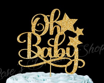 Oh Baby Cake Topper, Boy Baby Shower, Girl Baby Shower, Baby Shower cake topper, Gender reveal cake topper, Gender Neutral Cake Topper