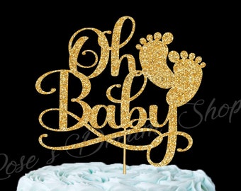 Oh Baby Cake Topper, Boy Baby Shower, Girl Baby Shower, Baby Shower cake topper, Gender reveal cake topper, Gender Neutral Cake Topper