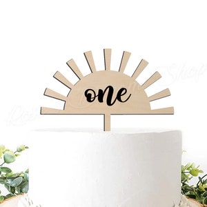 Half Sun Cake Topper, First Birthday Cake Topper, Sun Cake Topper, Personalized Sun Cake Topper, Sunshine Cake Topper 1st Birthday, One Cake