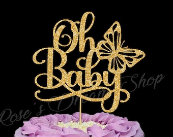 Oh Baby Cake Topper, Girl Baby Shower, Boy Baby Shower, Baby Shower cake topper, Gender reveal cake topper, Gender Neutral Cake Topper