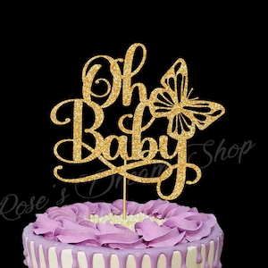 Oh Baby Cake Topper, Girl Baby Shower, Boy Baby Shower, Baby Shower cake topper, Gender reveal cake topper, Gender Neutral Cake Topper