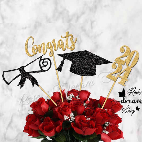 2024 Graduation centerpiece, Graduation centerpiece sticks 2023, Graduation 2024, Class of 2024, Graduation Decor 2024, Graduation Party