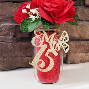 Butterfly Quinceañera Tag, Decoracion de Quinceañera, Butterfly Quinceanera Decoration, Mis 15 tag with butterfly, Quinceañera Mason Jar Tag