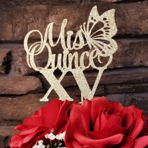 Mis Quince Centerpiece, Quinceañera Birthday Centerpiece, Sweet 15 Centerpiece, 15th Birthday, 15 Centerpiece, Quinceanera, Butterfly Theme