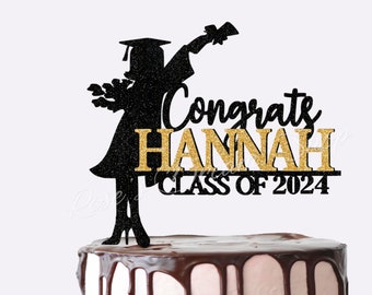 Custom Graduation Cake Topper Class of 2024, Personalized Cake Topper Congrats Decor Seniors Cake Topper Seniors 2024, Class of 2023