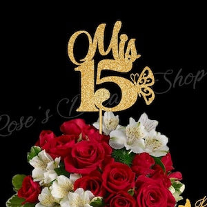 Mis Quince Años Centerpiece, Quinceañera Birthday Centerpiece, Sweet 15 Centerpiece, 15th Birthday, 15 Centerpiece, Quinceanera, Butterfly
