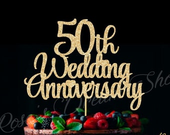 Anniversary Cake Topper, Any number, Custom Wedding Anniversary Topper, Anniversary Party Decoration, 25th Anniversary, 50th Anniversary