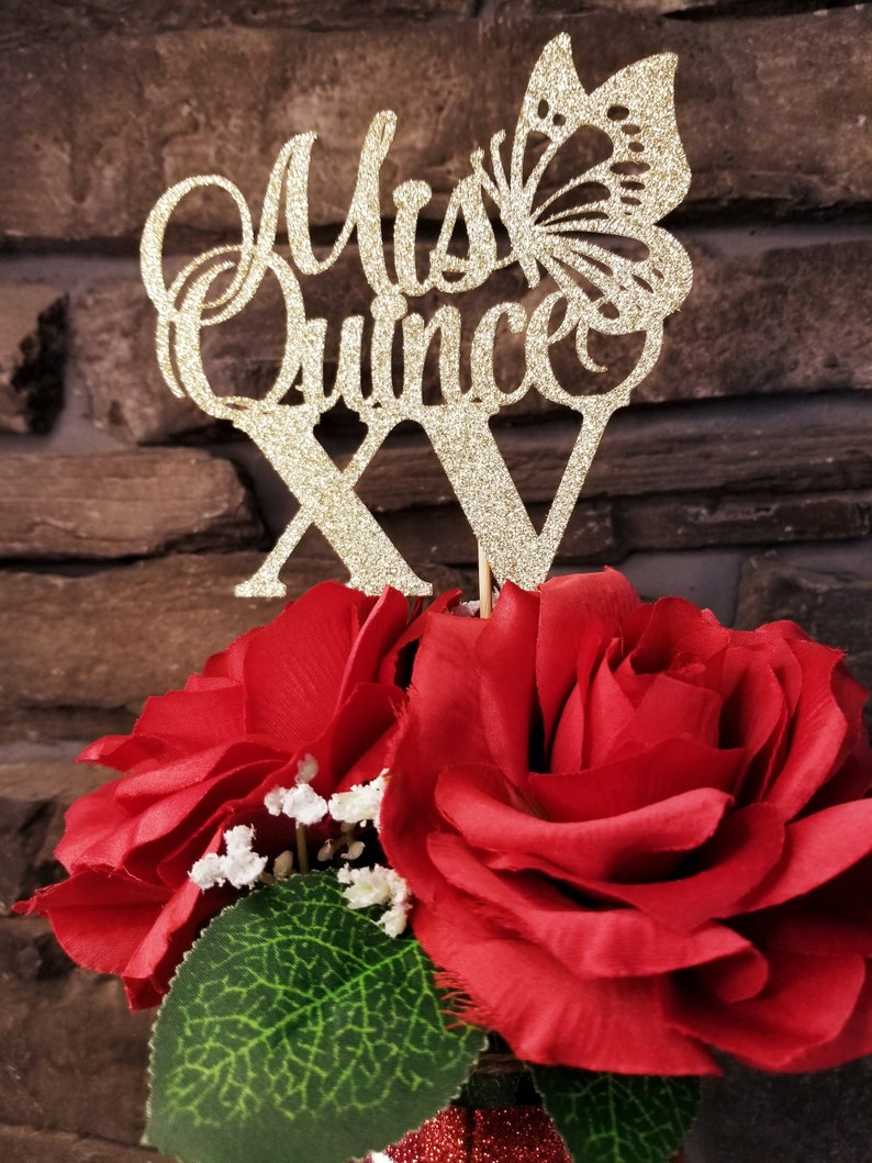 Mis Quince Centerpiece, Quinceañera Birthday Centerpiece, Sweet 15 ...