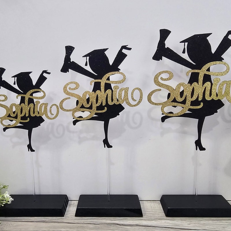 Personalized Graduation Centerpiece Class of 2025 with Base, Personalized Centerpiece, Congrats Decor Seniors Topper Seniors 2025, Grad 2025