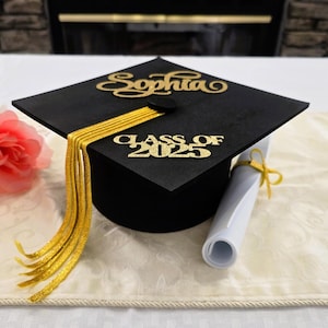 Adorno para birrete y diploma de graduación, decoración para fiesta de graduación, decoracion de torta de graduación clase 2025, fiesta