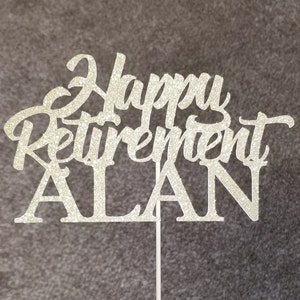 Happy Retirement Cake Topper, Retirement Party Decor, Retirement Cake ...