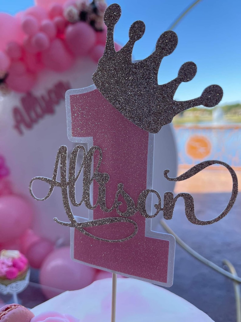 1st Birthday Cake Topper One Cake Topper Girls 1st Birthday Etsy — free download