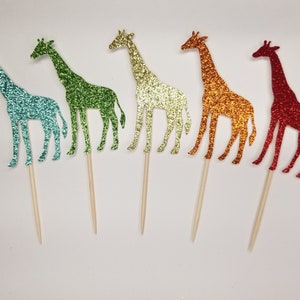 Giraffe Cupcake Toppers, Giraffe Birthday Party, Giraffe Food Picks ...