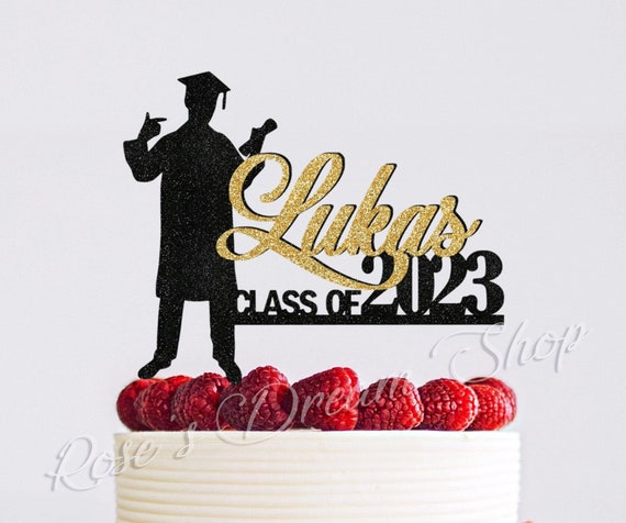Graduation Cake Topper, Grad Hat Cake Topper, Graduation Party, Grad Party Decor, Class Of 2025, Custom Parties By Partyatyourdoor On