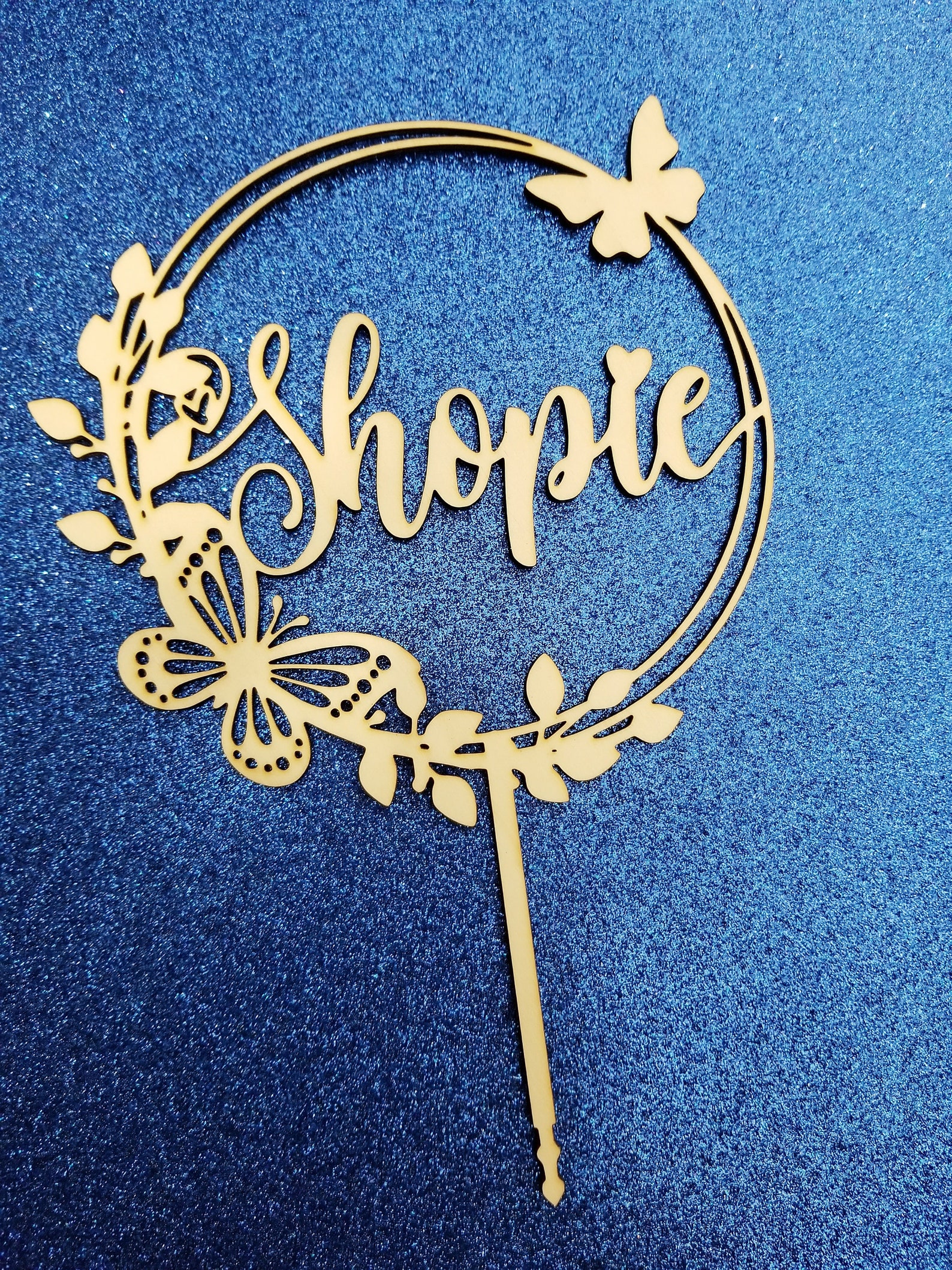 Custom Butterfly Cake Topper Wooden Cake Topper With Custom Etsy