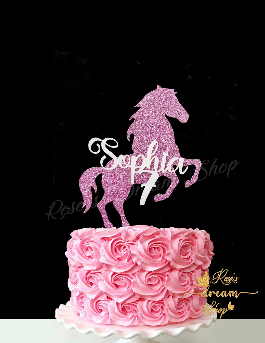 Horse Cake Topper, Birthday Cake Topper, Horse Riding Cake Topper
