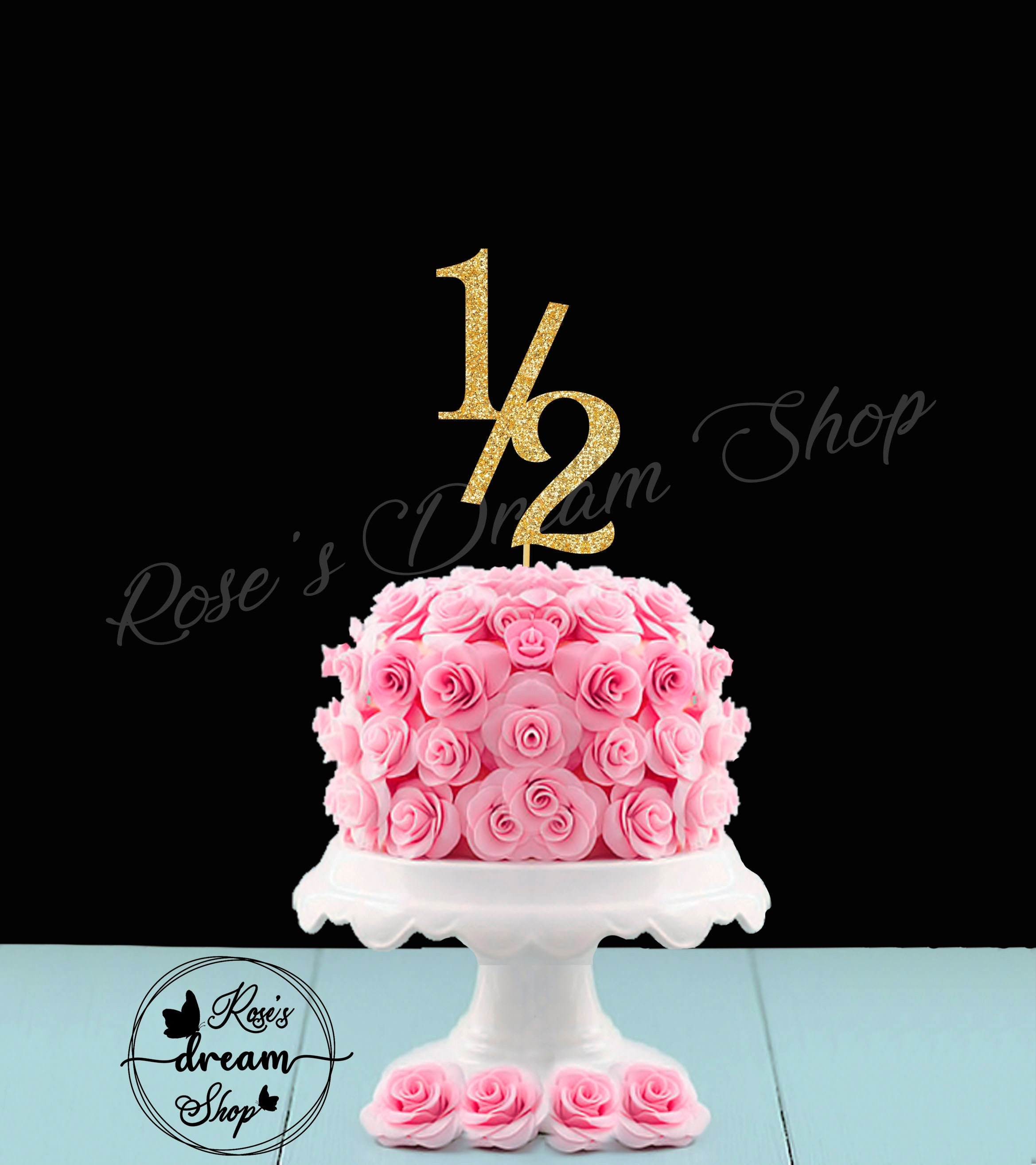 Half Birthday Cake Topper 1/2 Birthday Cake Topper Half Year - Etsy Hong Kong
