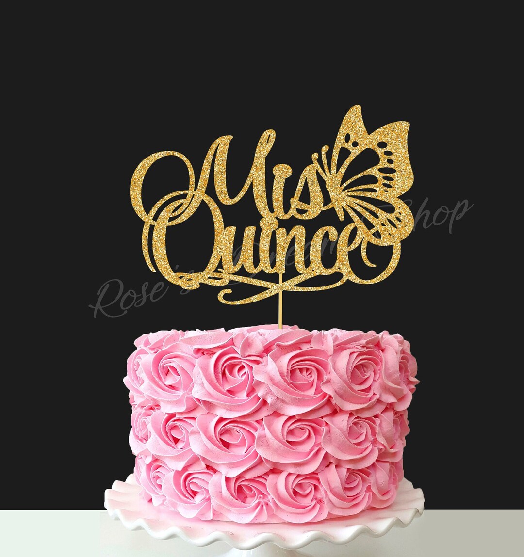 Mis Quince Cake Topper, Quinceañera Birthday Cake Topper, Sweet 15