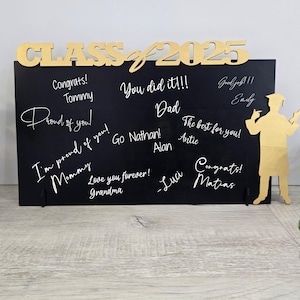 Graduation Guest book Sign Class of 2025, Personalized Grad Name Sign 2025 Grad Guestbook, Graduation Sign, Graduation Gifts for Him 2025