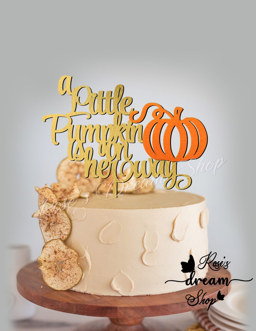 Little Pumpkin Cake Topper, A Little Pumpkin is on Her Way Cake Topper
