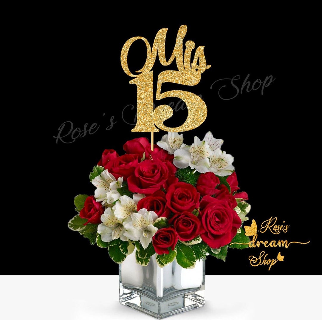 Mis Quince Años Centerpiece, Quinceañera Birthday Centerpiece, Sweet 15
