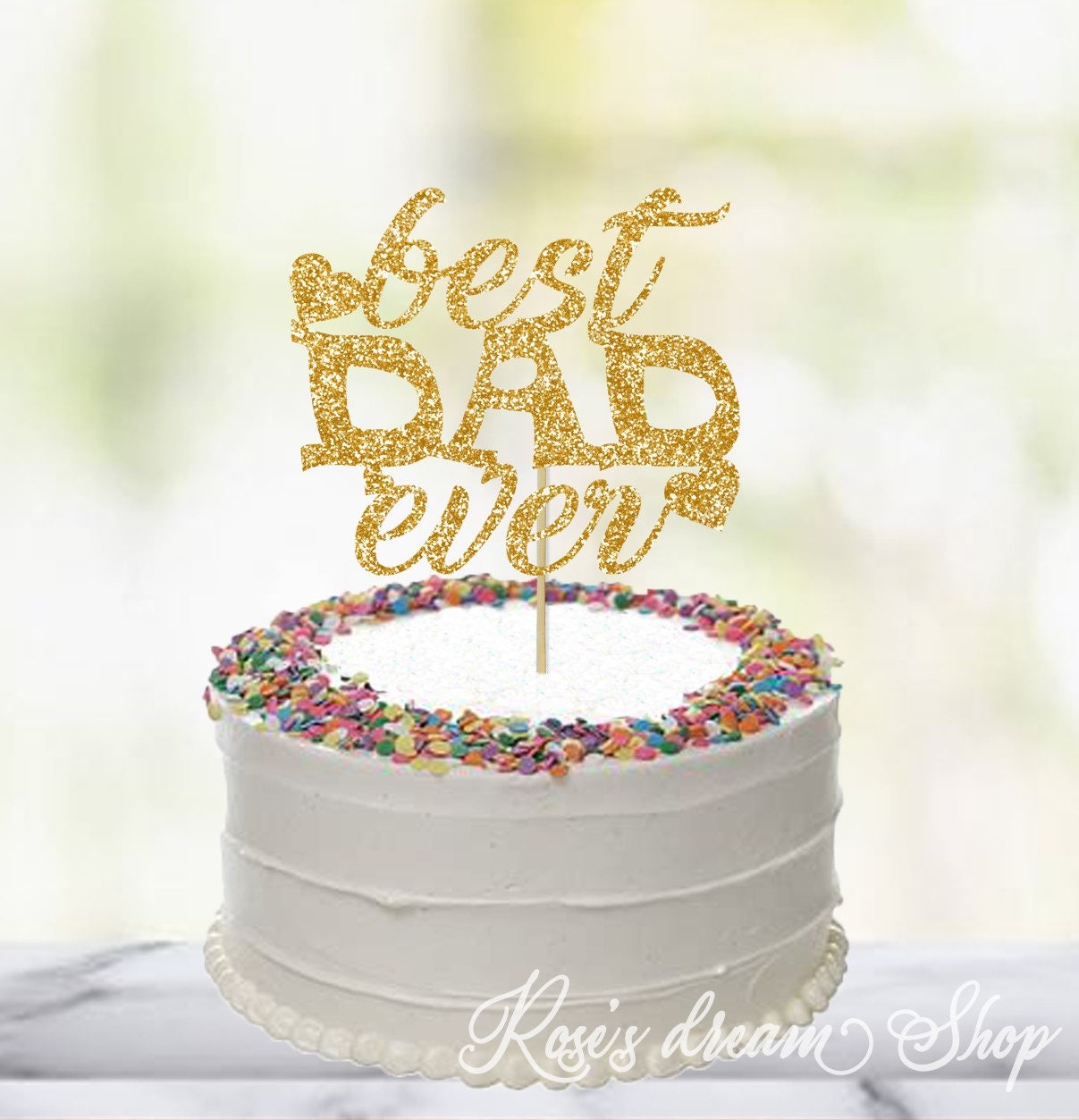 Feliz Cumpleaños Papa Cake Topper – Spanische Geburtstagsdeko Für Papa, Mit Glitzer, Nicht Essbar