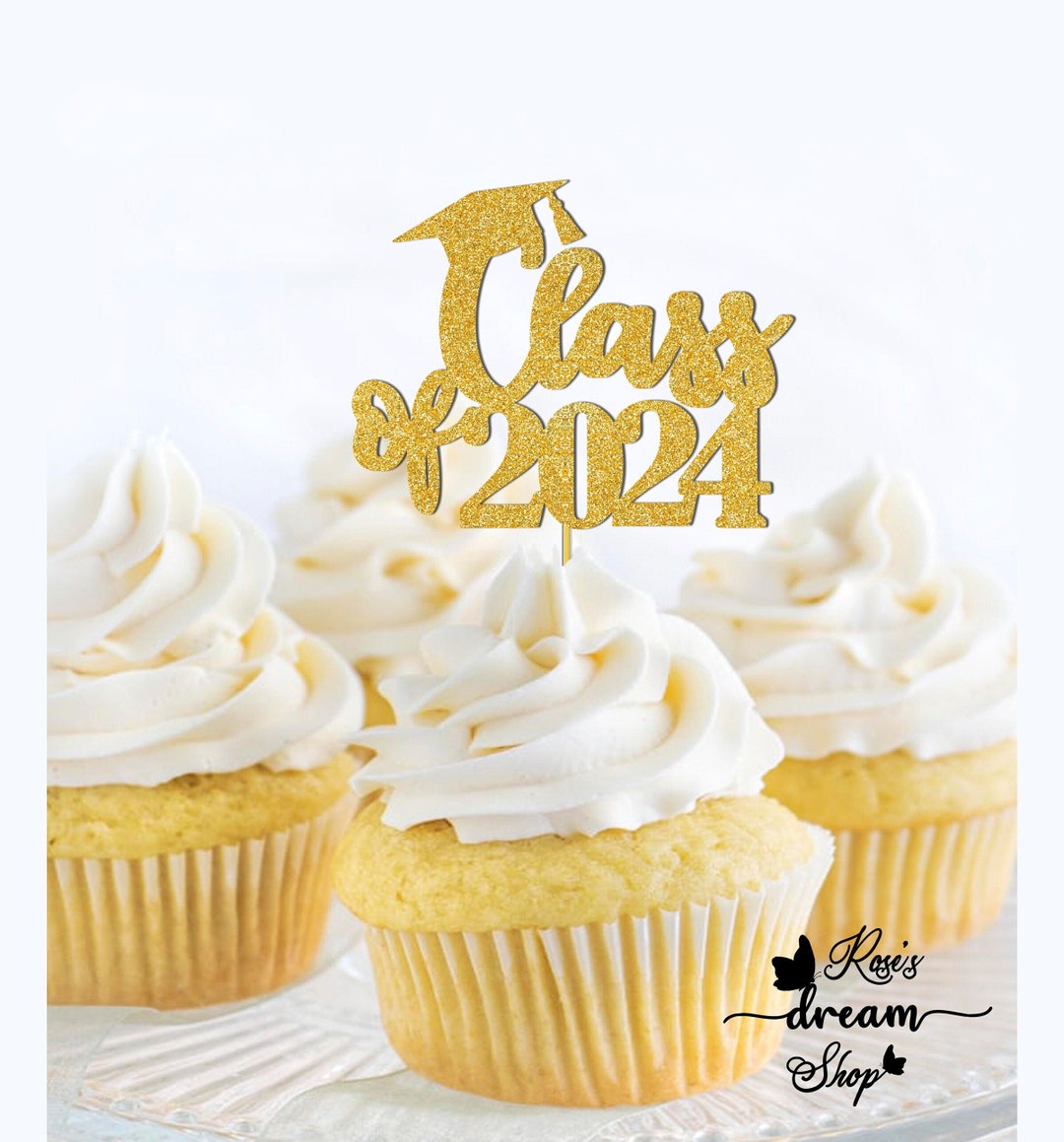 Class of 2024 Cupcake Toppers, Class of 2024 Graduation Cupcake Toppers