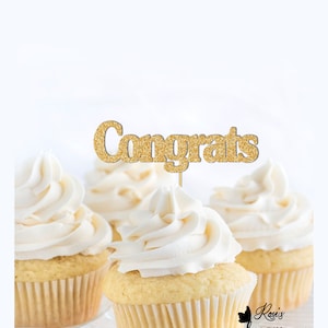 Congrats Graduation Cupcake Toppers, Graduation Party Decor, 2025 Grad Cupcake Toppers, 2025 Grad Party, Grad Class of 2025, Grad Food Picks