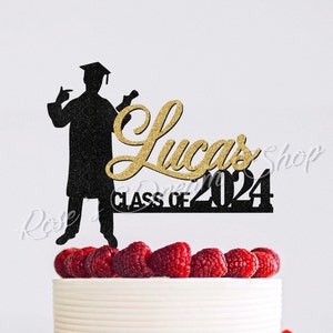 Adorno para tarta de graduación personalizado para la clase de 2026, adorno para tarta personalizado, decoración de felicitaciones, adorno para tarta para personas mayores, decoración de graduación de 2026