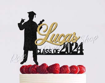 Personalized Graduation Cake Topper Class of 2024, Custom Cake Topper Congrats Decor Seniors Cake Topper Seniors 2024, Graduation 2024, Grad