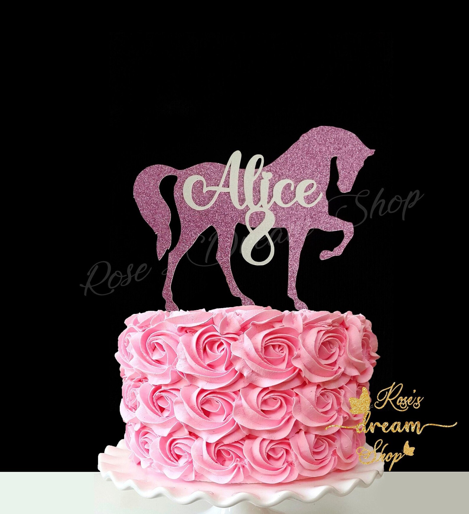 Custom Horse Cake Topper Birthday Cake Topper Horse Riding Etsy