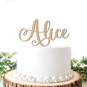 Wood Name Cake Topper, Baby Name, Baby Shower Cake Topper, Birthday Cake Topper, Custom Cake Topper, Personalized Name Cake Topper, Wedding