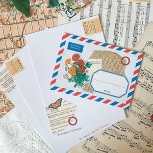Set di lettere / Buste / Carte / Fatte a mano / Posta ordinaria / Penpaling