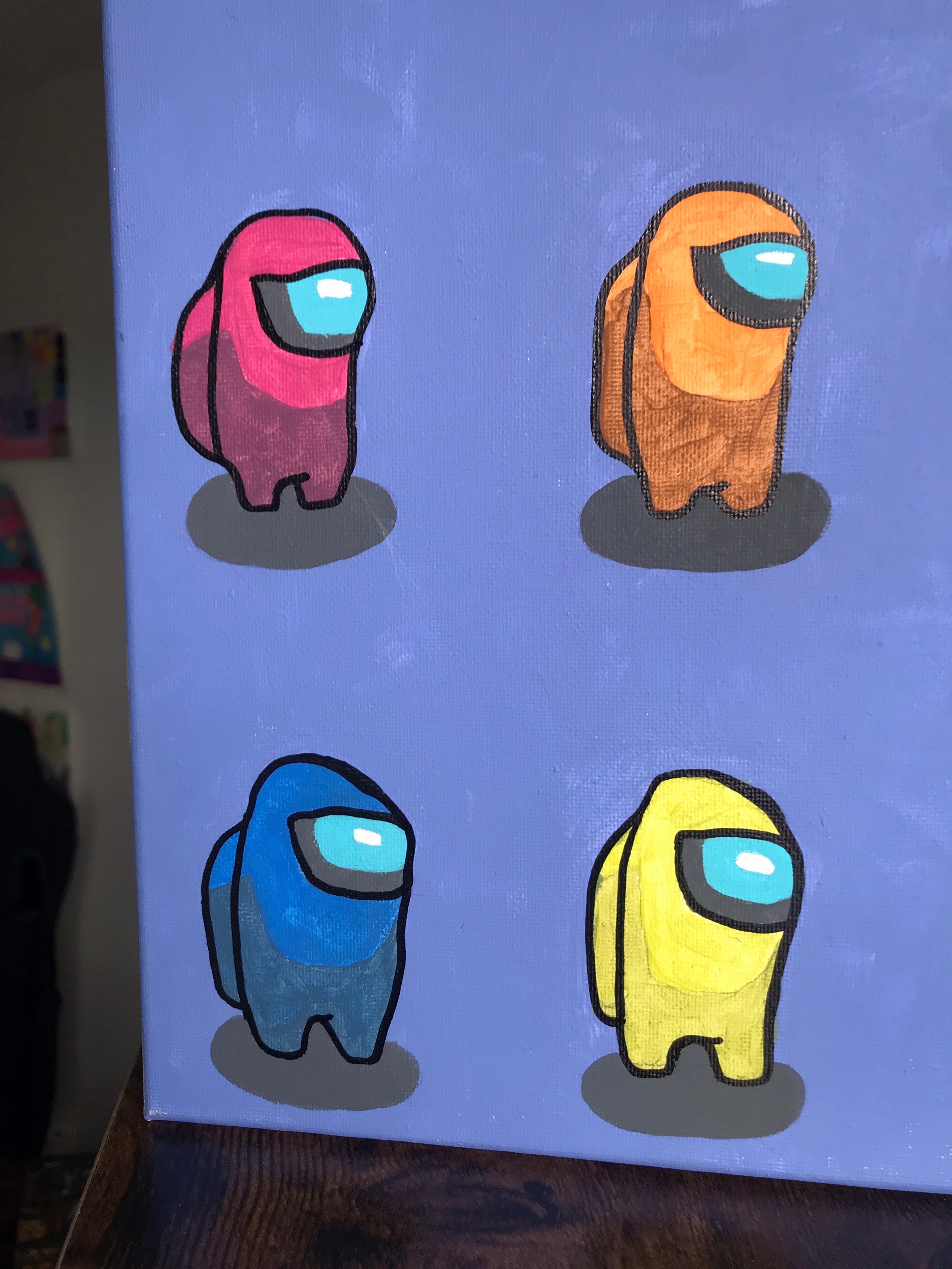 Among Us Impostor Acrylic Painting Etsy