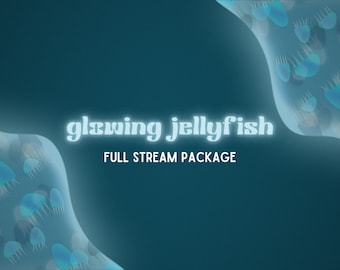 Glowing Jellyfish Stream Package – Animated Overlays, Alerts, and Screens (Digital Download)