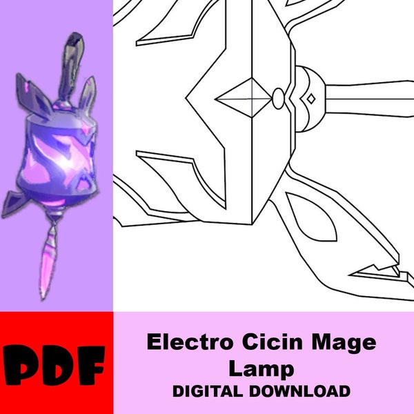 Electro Cicin Magier Lampe Genshin Impact Pattern