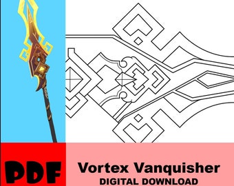 Vortex Vanquisher Spear Genshin Impact PDF Blueprint