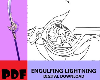 Lanza de iluminación envolvente Genshin Impact PDF Blueprint